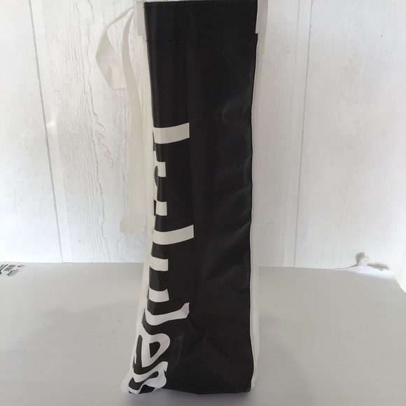 LULULEMON LARGE REUSABLE BLACK AND WHITE TOTE BAG - Picture 7 of 10